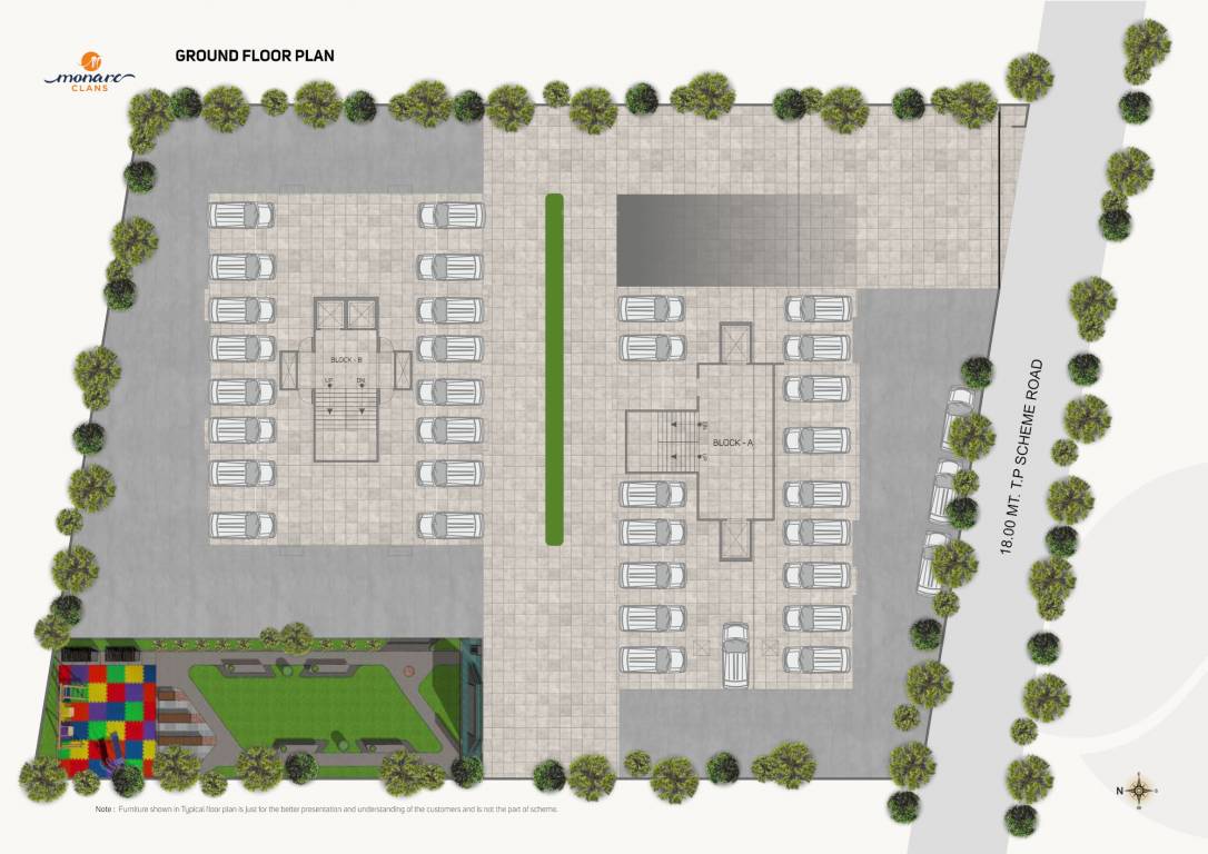  monarc clans Block A And B Cluster Plan For Ground Floor