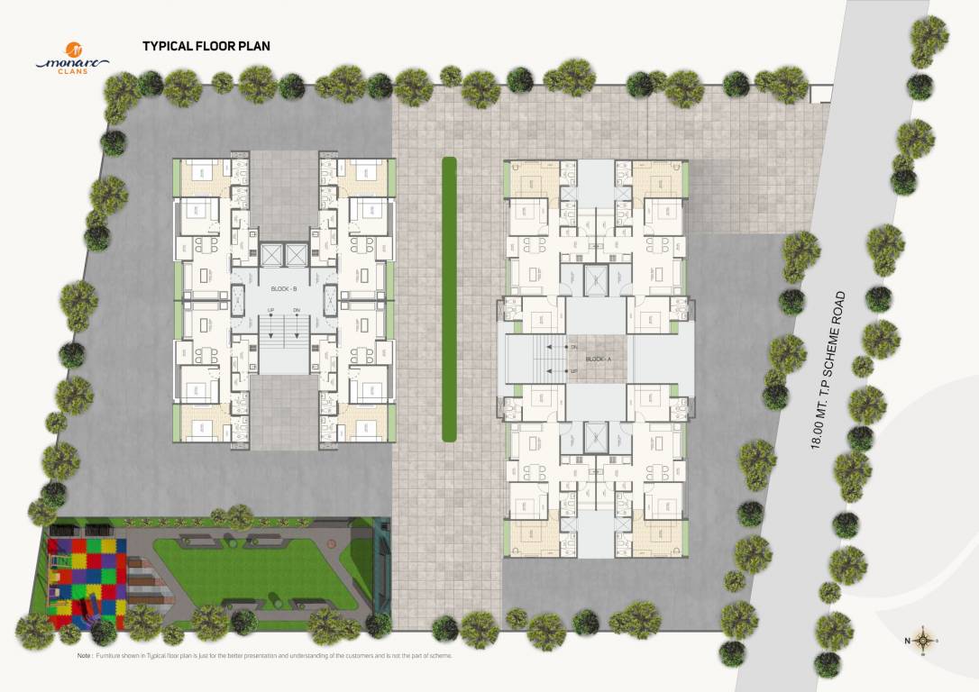  monarc clans Block A And B Cluster Plan For Typical Floor