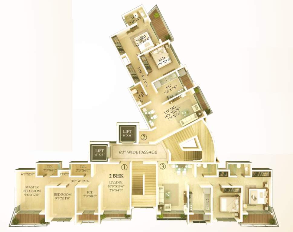  estate wing e Estate Wing E Cluster Plan from 1st to 49th Floor