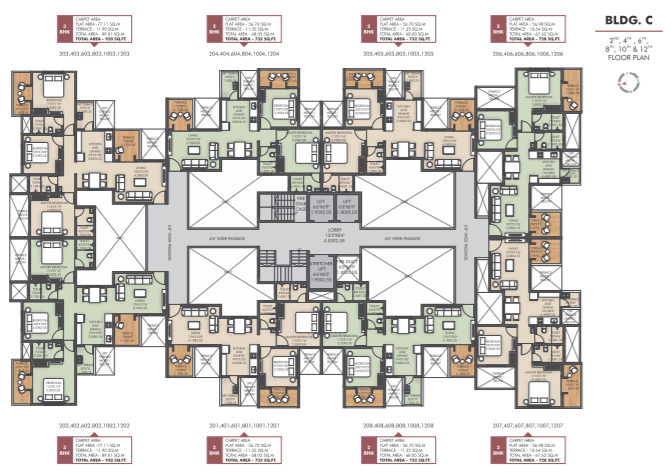 ganesh bella rossa phase 2 Building   C Cluster Plan