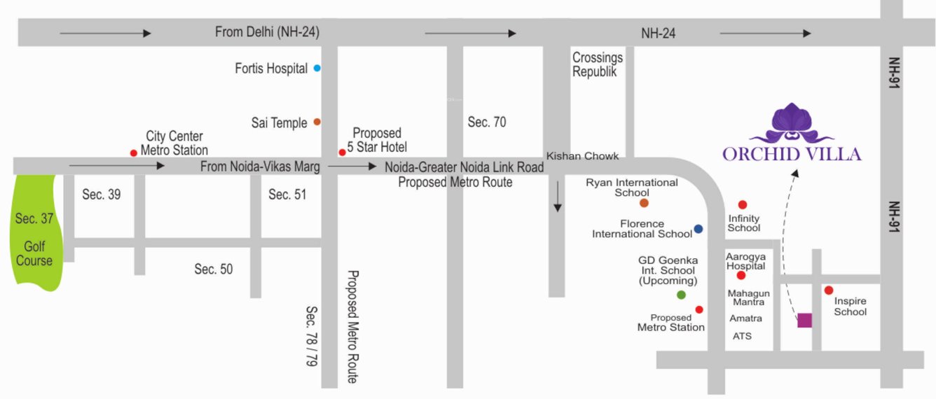  orchid villa Location Plan