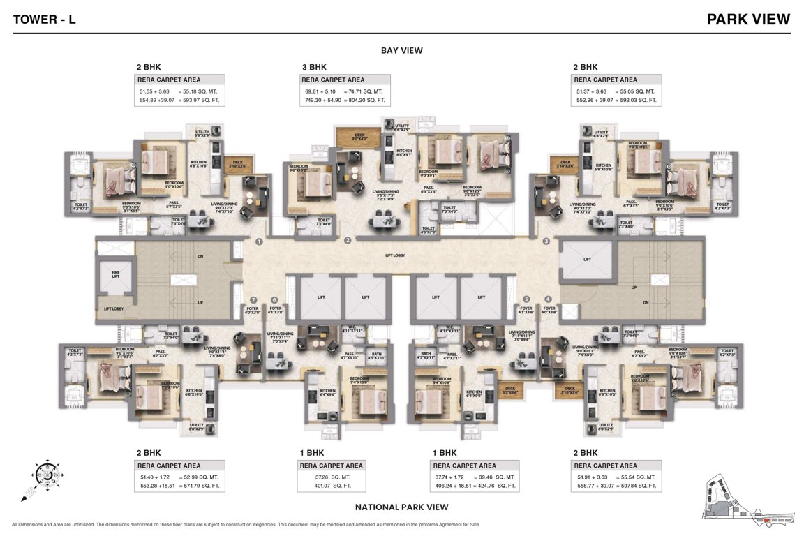 avenue Wing L Cluster Plan