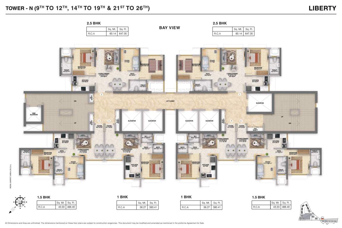  avenue Wing N Cluster Plan For 9th To 12th , 14th To 19th & 21st To 26th