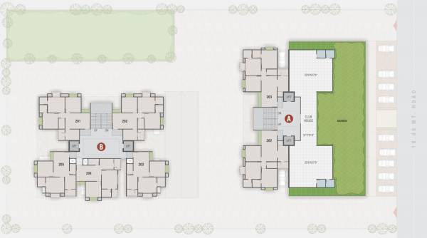  aadhvan-rise A And B Cluster Plan for 2nd Floor