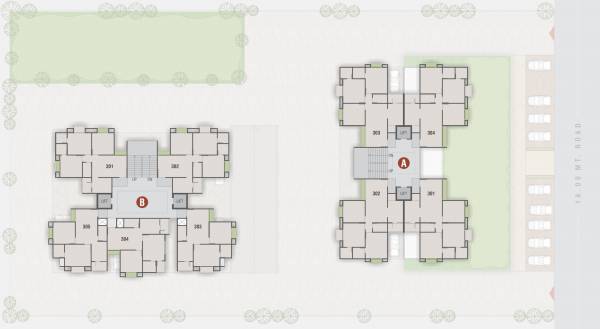  aadhvan-rise A And B Cluster Plan for 3rd Floor