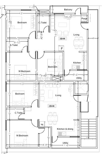  tulasi-apartment Tulasi Apartment Cluster Plan For Typical Floor