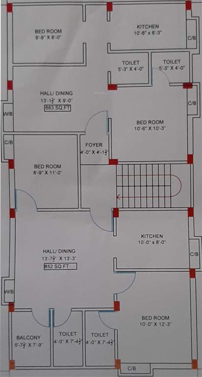  yashoda VS Yashoda Cluster Plan from 1st to 2nd Floor