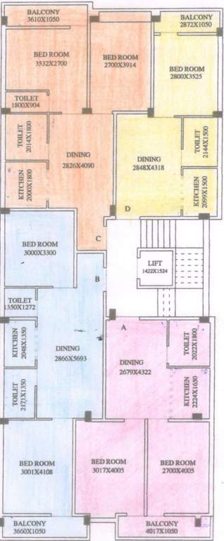  purbasha apartment Purbasha Apartment Cluster Plan From 1st To 3rd Floor