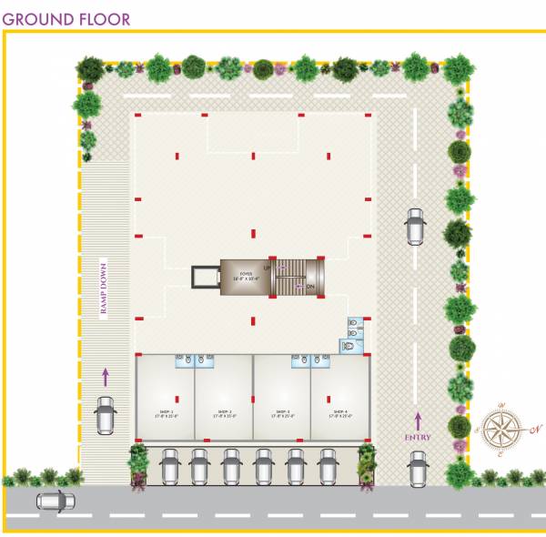  aditi-elegance Aditi Elegance Cluster Plan for ground Floor