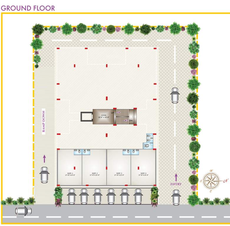  aditi elegance Aditi Elegance Cluster Plan for ground Floor