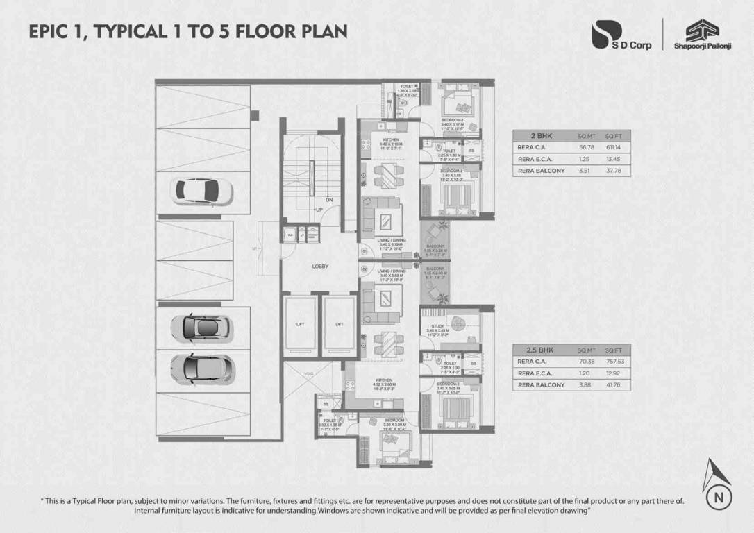  sewri Plot A Wing E Cluster Plan from ground to 5th Floor