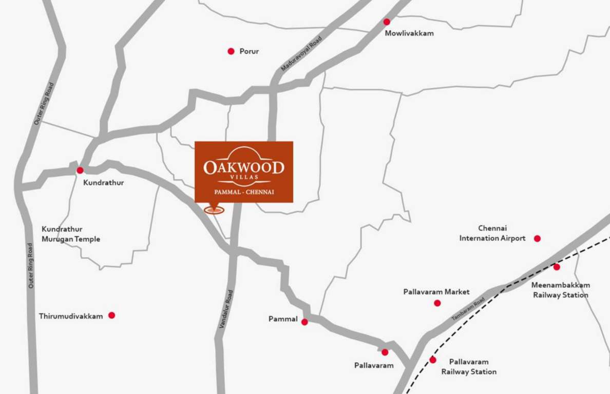  oakwood villas pammal Location Plan