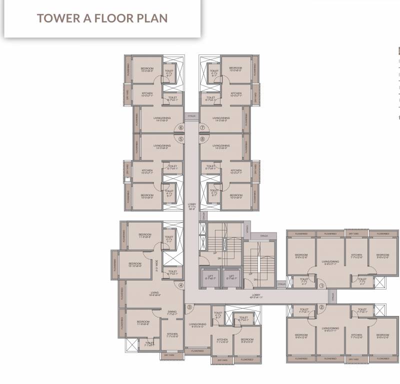  poonam vista b and c wing TowerA A Wing Cluster Plan