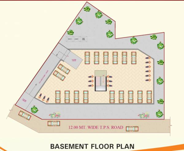  raviraj-complex Raviraj Complex Cluster Plan for Basement Floor