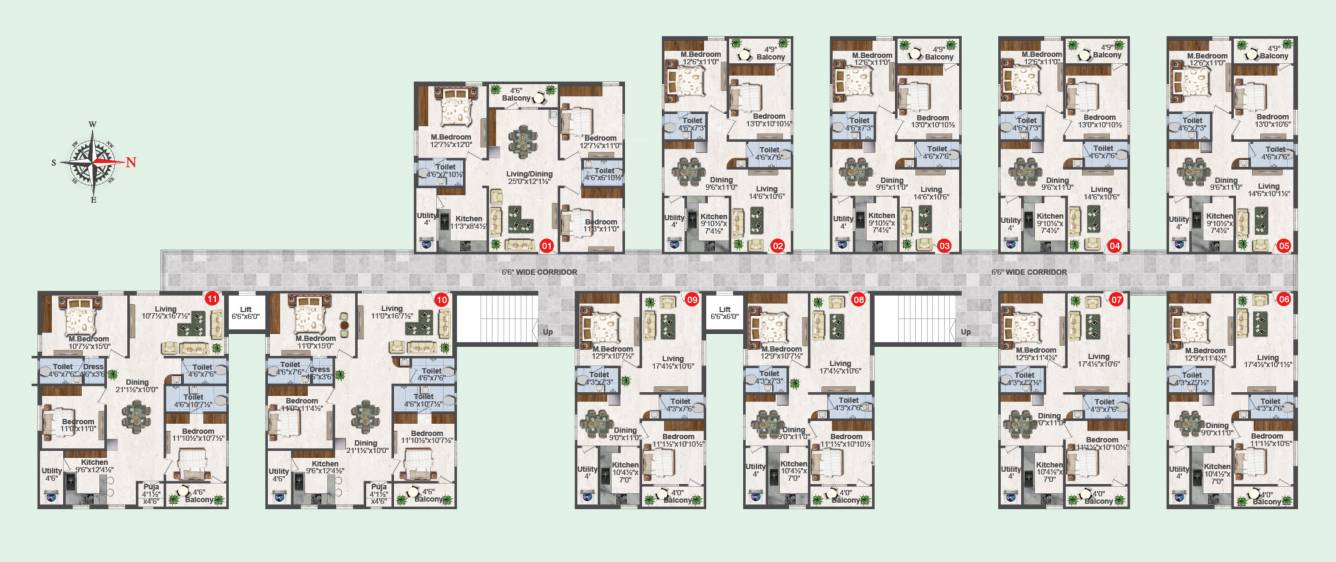  homes Shree Krishna Homes Block A Cluster Plan