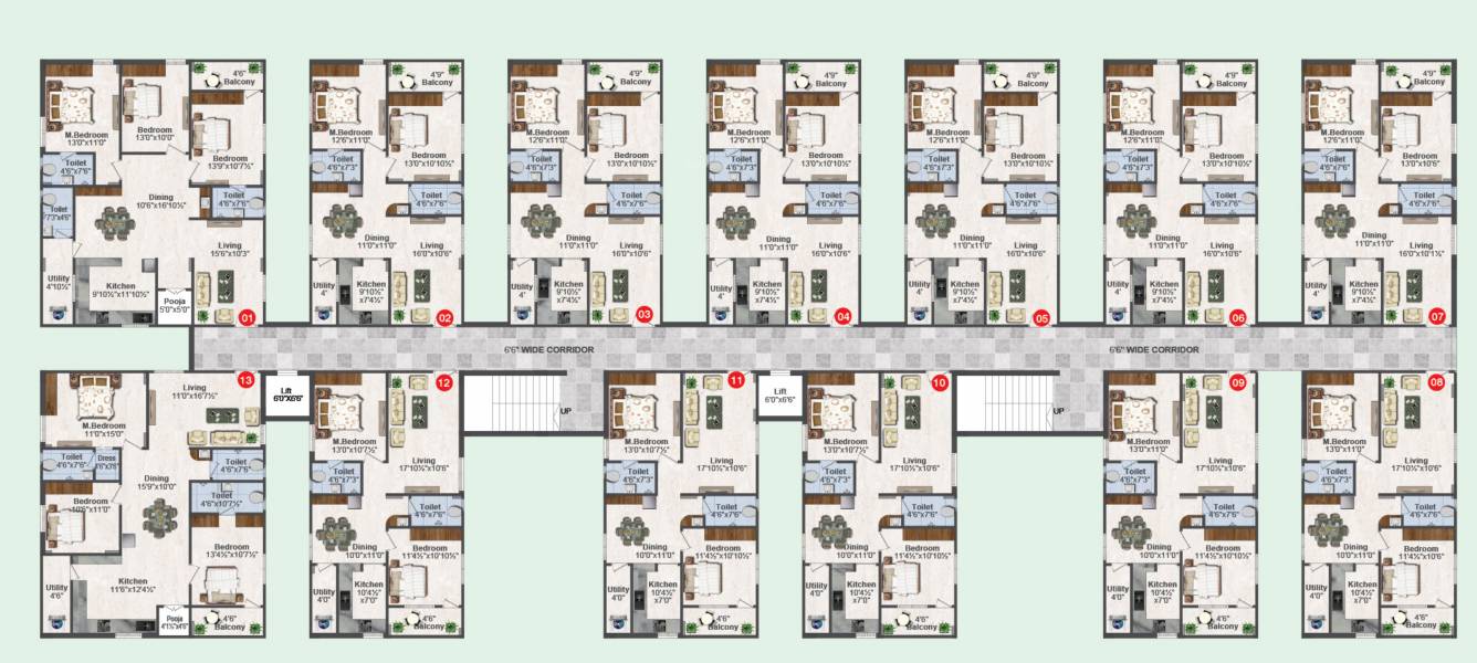  homes Shree Krishna Homes Block C Cluster Plan