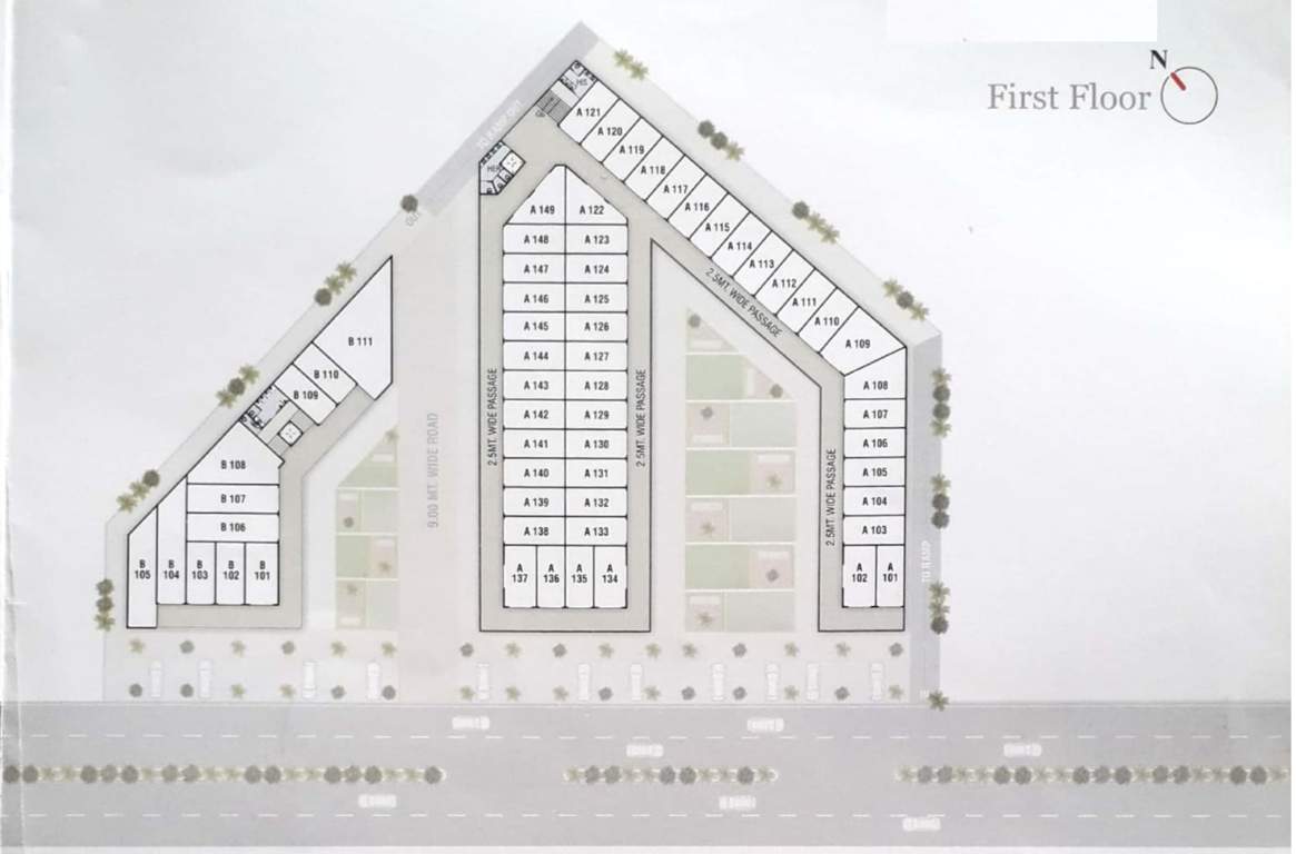  vraj plaza Vraj Plaza Cluster Plan for 1st Floor