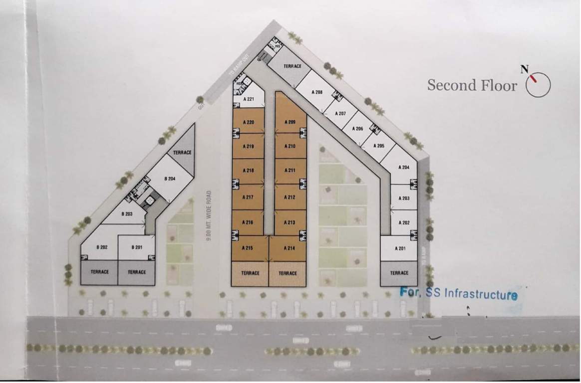  vraj plaza Vraj Plaza Cluster Plan for 2nd Floor