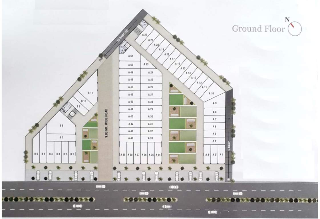  vraj plaza Vraj Plaza Cluster Plan for ground Floor