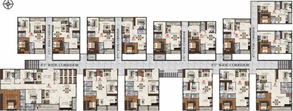  orchids Block A Cluster Plan from 1st to 7th Floor