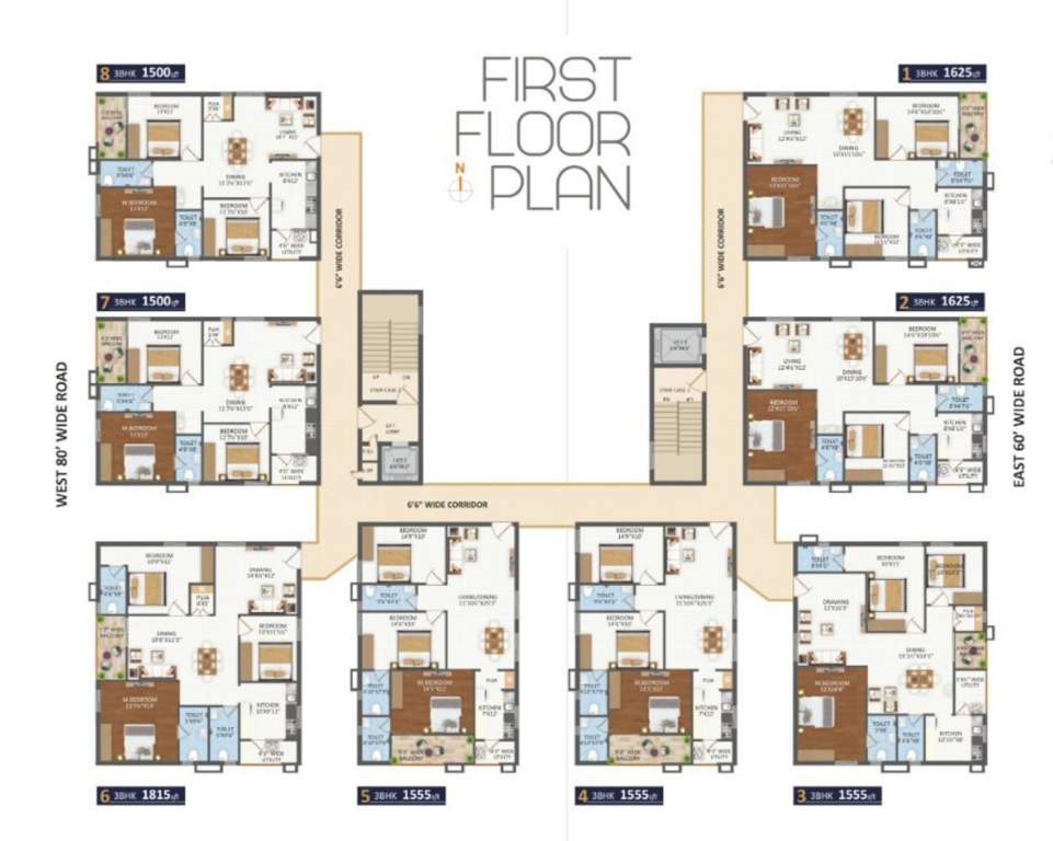  sri nilayam Mahalaxmi Sri Nilayam Cluster Plan for 1st Floor