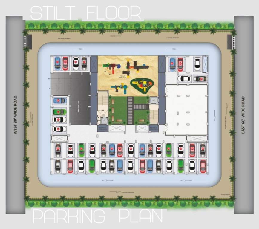  sri nilayam Mahalaxmi Sri Nilayam Cluster Plan for Stilt Floor Parking Plan