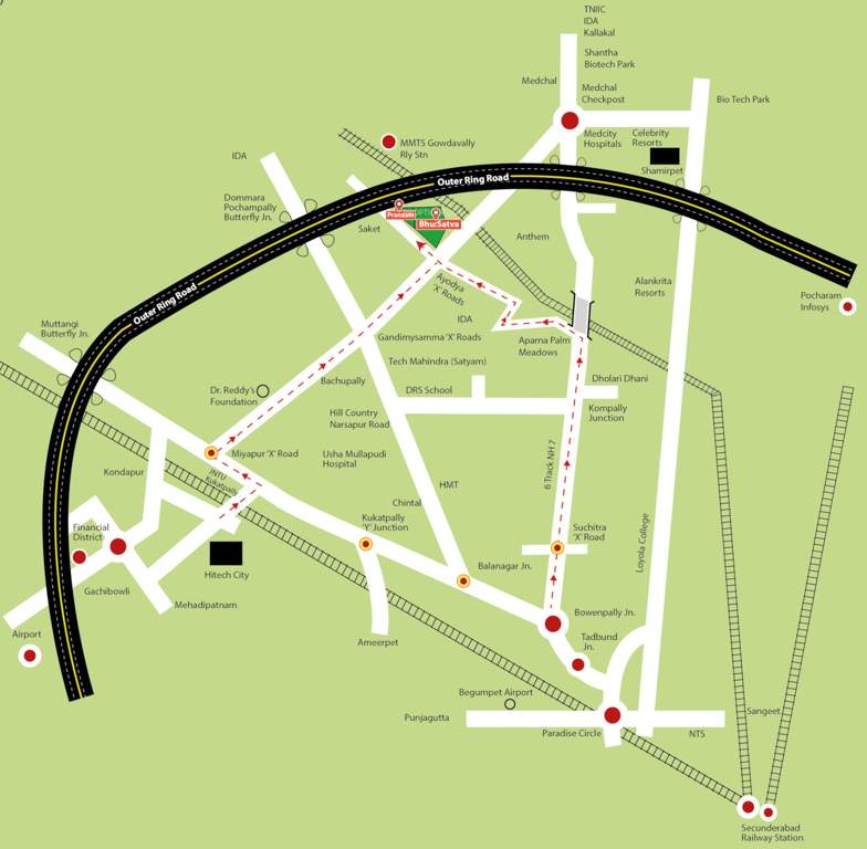  pranamam block b and block d Location Plan