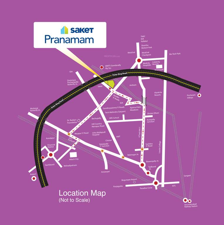  pranamam block b and block d Location Plan