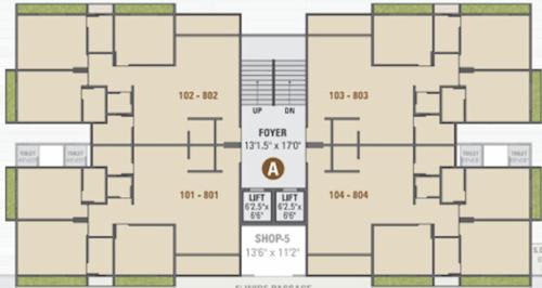  lifestyle Block A Cluster Plan From 1st To 8th Floor