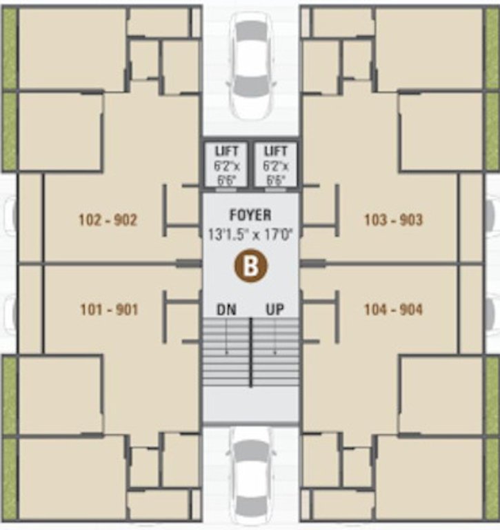  lifestyle Block B Cluster Plan From 1st To 9th Floor