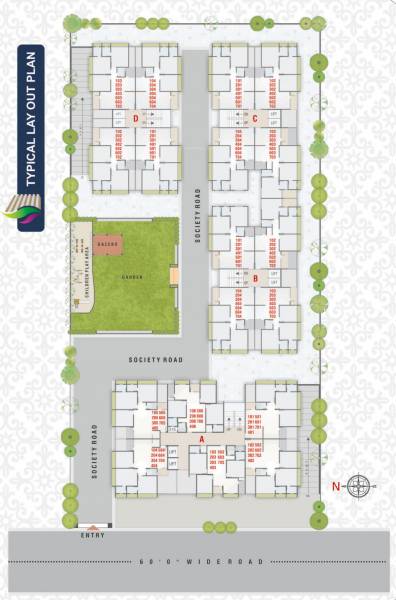  heritage Block A,B,C & D Cluster Plan from 1st to 7th Floor