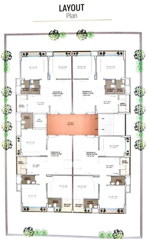  neelkanth villa Neelkanth Villa Cluster Plan from 1st to 4th Floor
