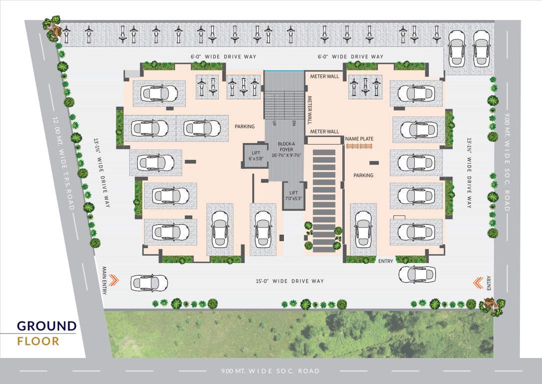 harsh prime Block A Cluster Plan for Ground Floor