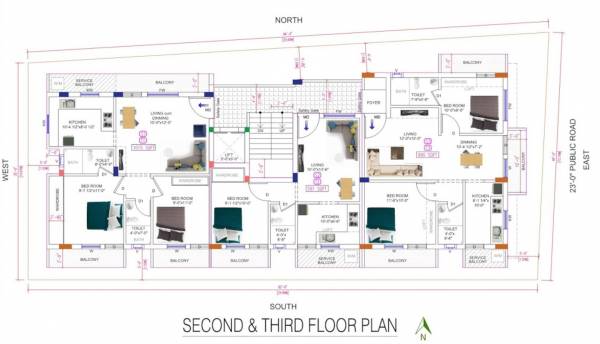  sai-ganesh AG SAI GANESH Cluster Plan from 2nd to 3rd Floor