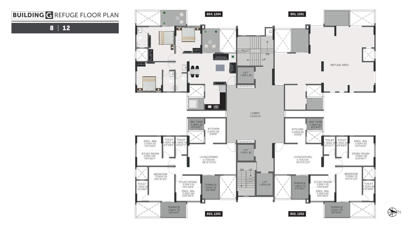 greens phase iii G Wing Cluster Plan For Refugee Floors