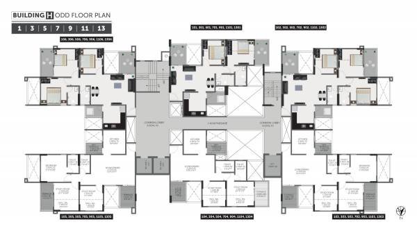  greens-phase-iii H Wing Cluster Plan For Odd Floors