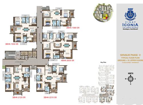  vinay-iconia-phase-ii-block-4-is-named-as-shivalik Vinay Iconia Phase II Block 4 Is Named As Shivalik Cluster Plan From Ground To 31th Floor