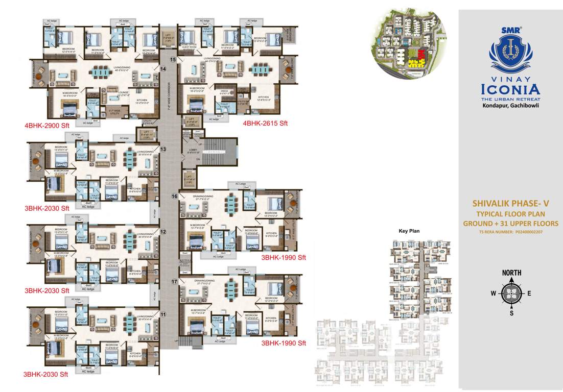  vinay iconia phase ii block 4 is named as shivalik Vinay Iconia Phase II Block 4 Is Named As Shivalik Cluster Plan From Ground To 31th Floor