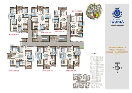  vinay-iconia-phase-ii-block-4-is-named-as-shivalik Vinay Iconia Phase II Block 4 Is Named As Shivalik Cluster Plan From Ground To 31th Floor