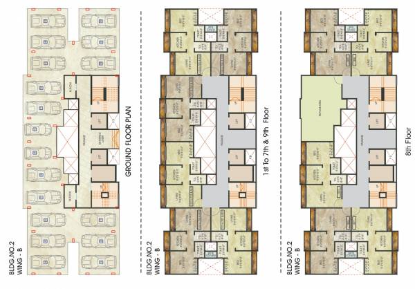  marvel-heights Marvel Heights B- Wing Cluster Plan from ground to 9th Floor