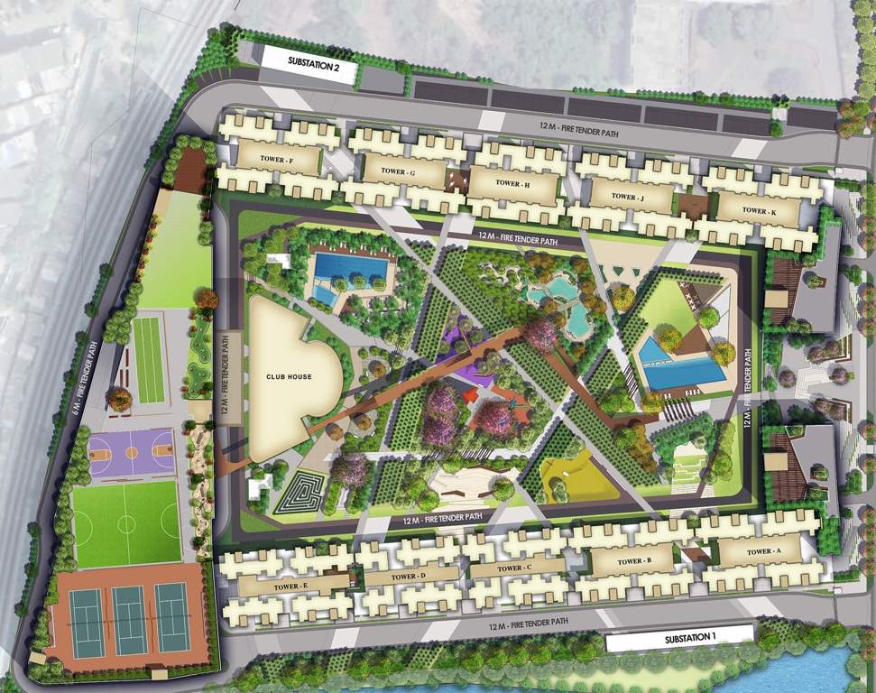 ten x habitat raymond realty tower h Master Plan