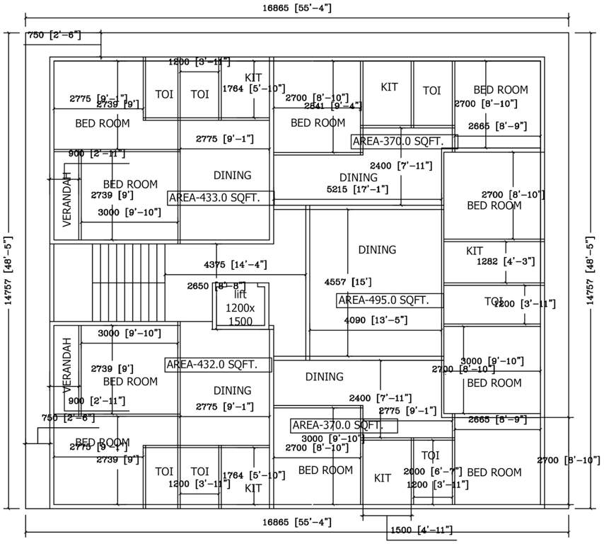 santi nivas Santi Nivas Cluster Plan from 1st to 5th Floor