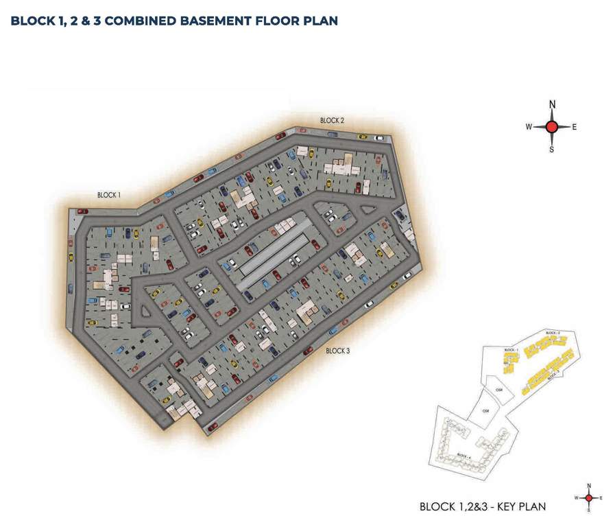  athens Block 1, 2 and 3 Cluster Plan for Basement Floor
