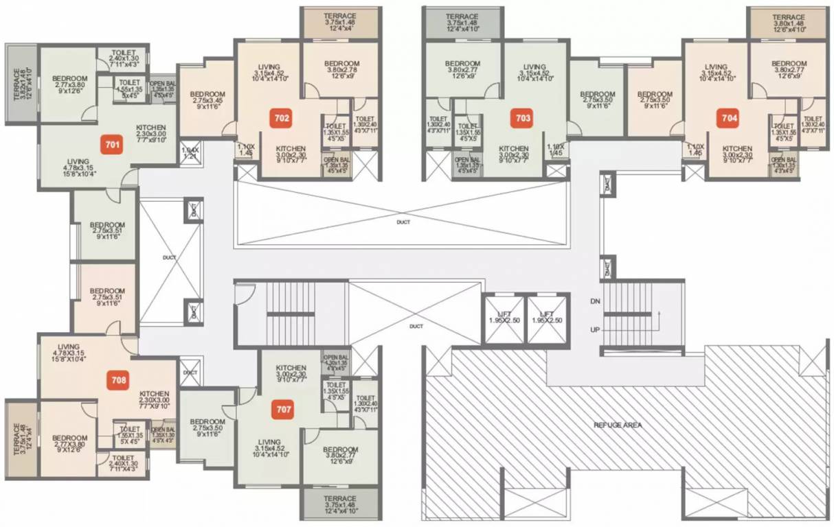 ananta Dummy Tower Cluster Plan for 7th Floor