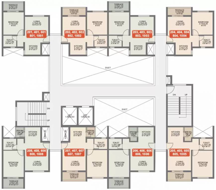 ananta Dummy Tower Cluster Plan from 2nd, 4rth, 6th, 8th,10th Floor