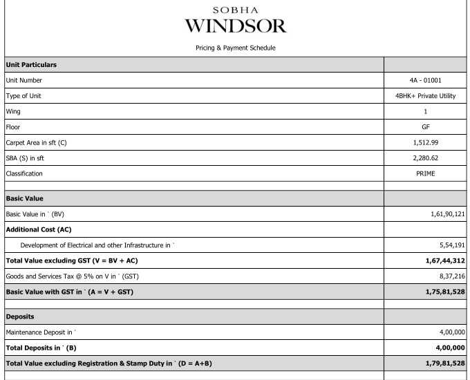 windsor Construction Linked Payment (CLP) Payment Plan