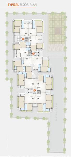  residency Block ABC Cluster Plan from 1st to 7th Floor
