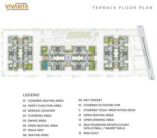 kaveri-soham-vivanta Block A To G Terrace Cluster Plan