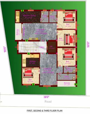  devis-shanmuga-flats Devis Shanmuga Flats Cluster Plan from 1st to 3rd Floor