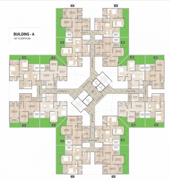  mangalam-breeze Building A Cluster Plan for 1st Floor